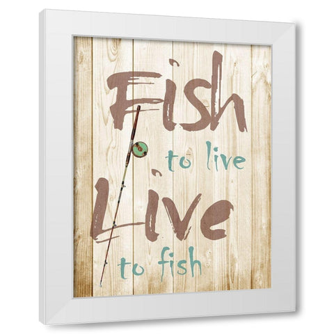 Fish White Modern Wood Framed Art Print by Lewis, Sheldon