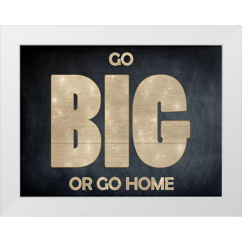 Go Big White Modern Wood Framed Art Print by Lewis, Sheldon