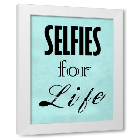 Selfies White Modern Wood Framed Art Print by Lewis, Sheldon