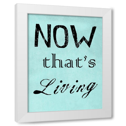 Now Thats Living  White Modern Wood Framed Art Print by Lewis, Sheldon