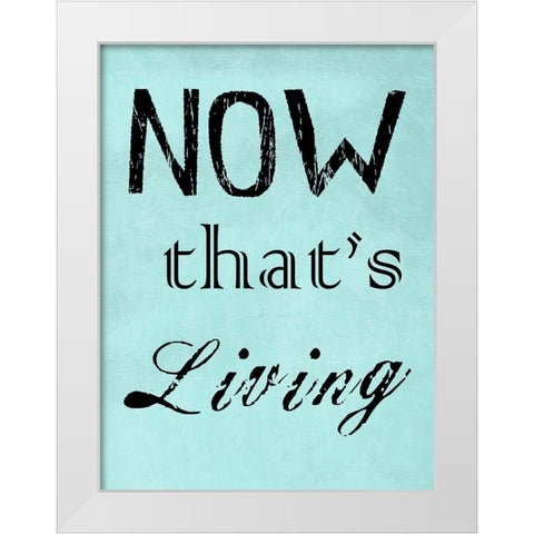 Now Thats Living  White Modern Wood Framed Art Print by Lewis, Sheldon