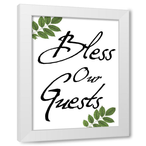 Our Guests White Modern Wood Framed Art Print by Lewis, Sheldon