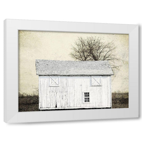 Out Field White Modern Wood Framed Art Print by Lewis, Sheldon