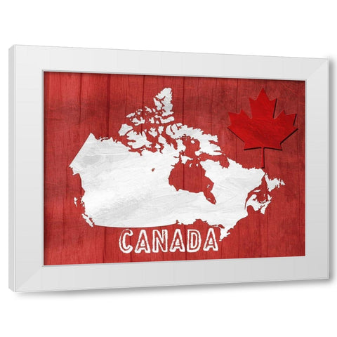 Up North White Modern Wood Framed Art Print by Lewis, Sheldon