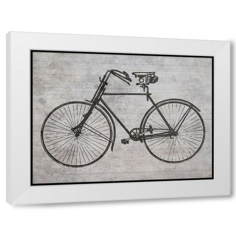 Ride Into The Future White Modern Wood Framed Art Print by Lewis, Sheldon
