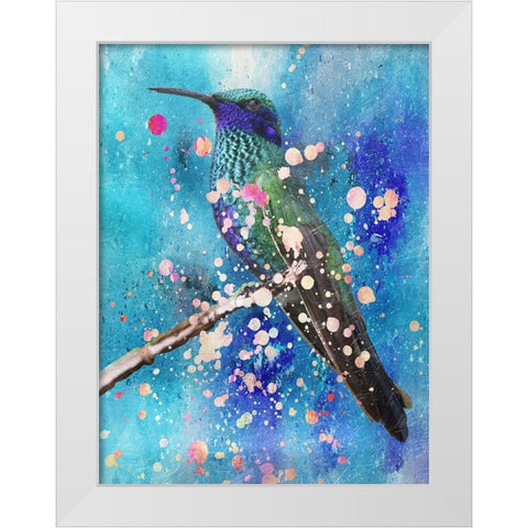 Hummer White Modern Wood Framed Art Print by Lewis, Sheldon
