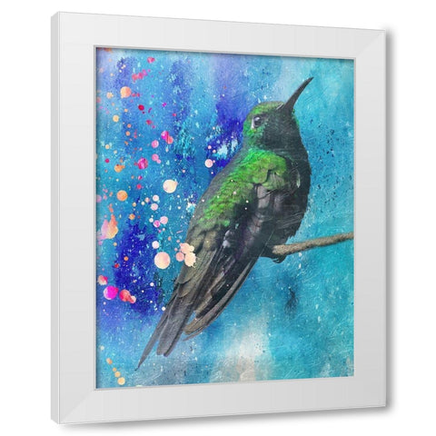 Hummer 2 White Modern Wood Framed Art Print by Lewis, Sheldon