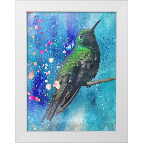 Hummer 2 White Modern Wood Framed Art Print by Lewis, Sheldon