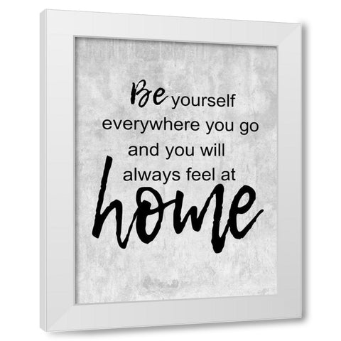 Home White Modern Wood Framed Art Print by Lewis, Sheldon