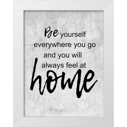 Home White Modern Wood Framed Art Print by Lewis, Sheldon