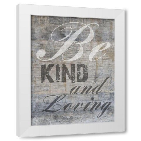 Loving Kindness White Modern Wood Framed Art Print by Lewis, Sheldon