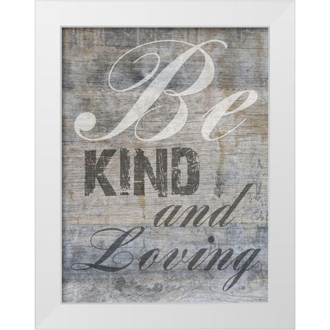 Loving Kindness White Modern Wood Framed Art Print by Lewis, Sheldon