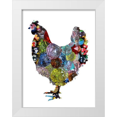 Free Range Colors White Modern Wood Framed Art Print by Lewis, Sheldon
