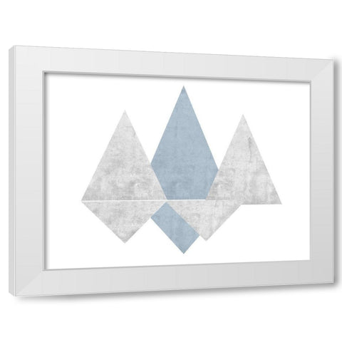 Geometric Island White Modern Wood Framed Art Print by Lewis, Sheldon