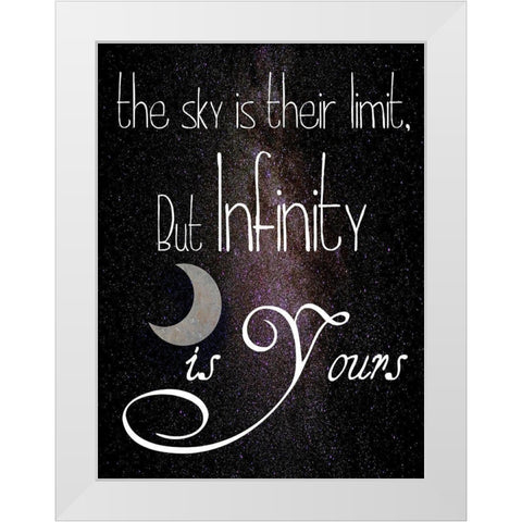 Limitless White Modern Wood Framed Art Print by Lewis, Sheldon