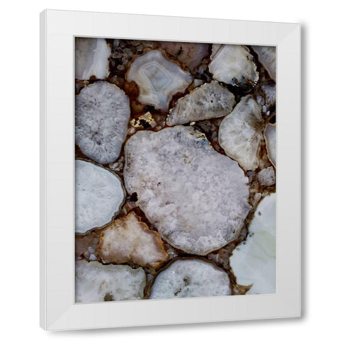 Infinity Stones 1 White Modern Wood Framed Art Print by Lewis, Sheldon