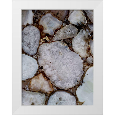 Infinity Stones 1 White Modern Wood Framed Art Print by Lewis, Sheldon