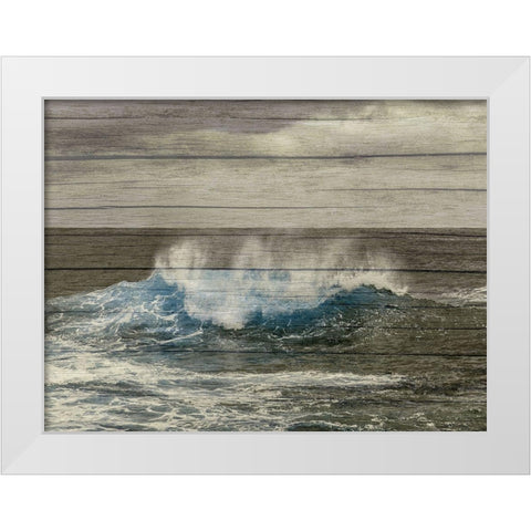 Blast Of Blue 2 White Modern Wood Framed Art Print by Lewis, Sheldon