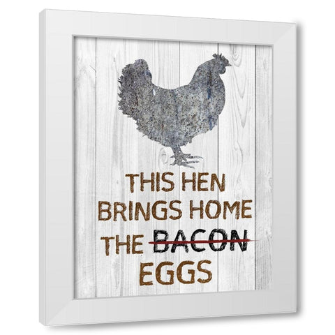 The Eggs White Modern Wood Framed Art Print by Lewis, Sheldon