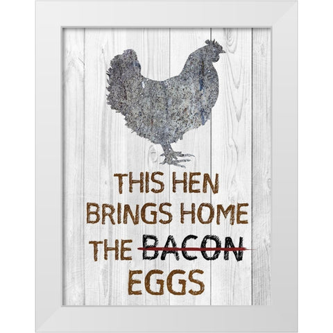 The Eggs White Modern Wood Framed Art Print by Lewis, Sheldon