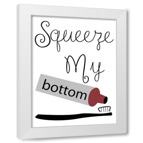 Squeeze Me White Modern Wood Framed Art Print by Lewis, Sheldon