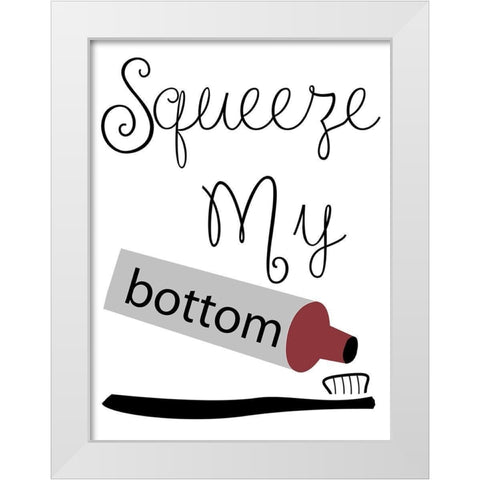 Squeeze Me White Modern Wood Framed Art Print by Lewis, Sheldon