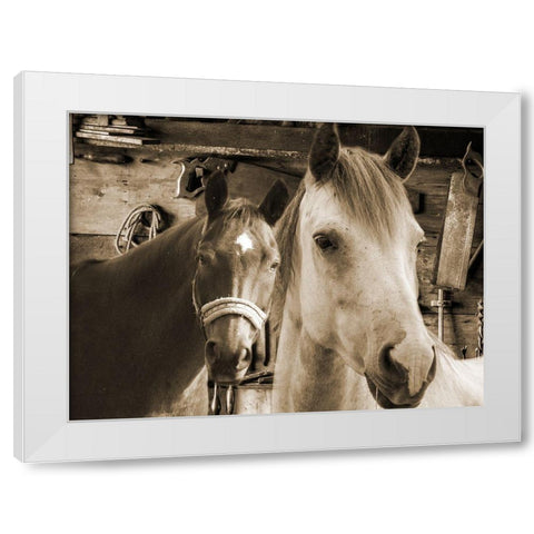 Cowboys Treasure White Modern Wood Framed Art Print by Lewis, Sheldon