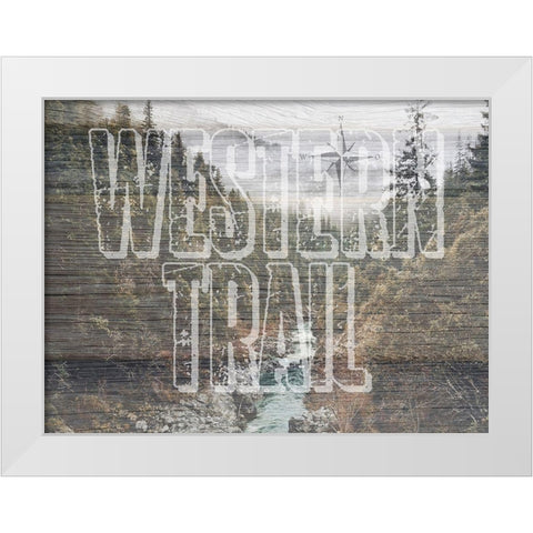 Western Trail White Modern Wood Framed Art Print by Lewis, Sheldon