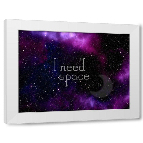 Space White Modern Wood Framed Art Print by Lewis, Sheldon