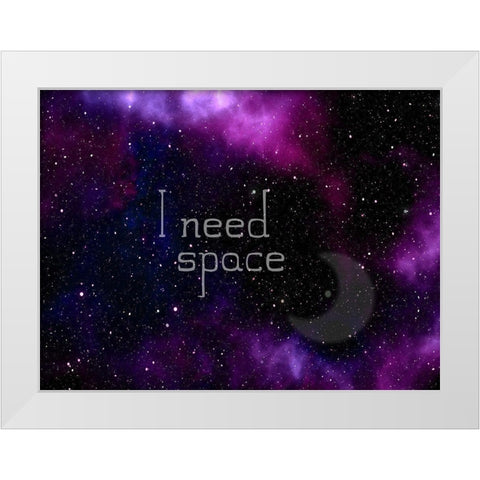 Space White Modern Wood Framed Art Print by Lewis, Sheldon