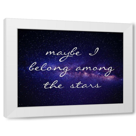 The Stars White Modern Wood Framed Art Print by Lewis, Sheldon
