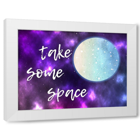 Take Some Space White Modern Wood Framed Art Print by Lewis, Sheldon