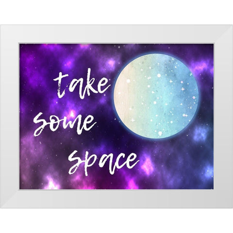 Take Some Space White Modern Wood Framed Art Print by Lewis, Sheldon
