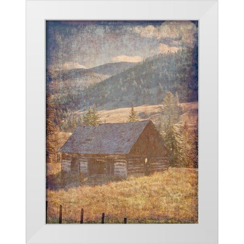 Old Farm View 2 White Modern Wood Framed Art Print by Lewis, Sheldon