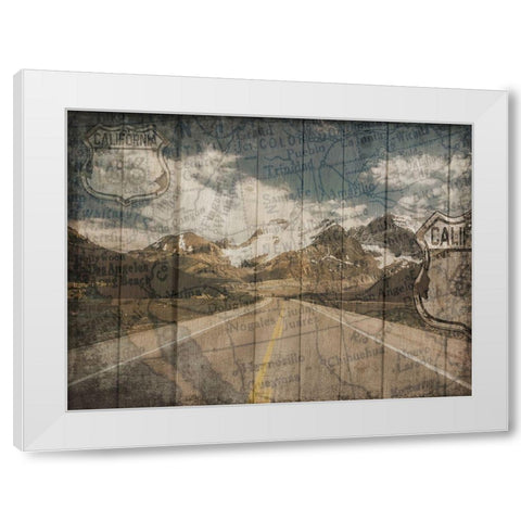 Open Road 2 White Modern Wood Framed Art Print by Lewis, Sheldon