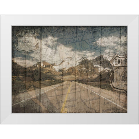 Open Road 2 White Modern Wood Framed Art Print by Lewis, Sheldon