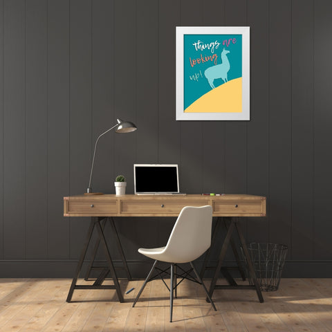 Looking Up White Modern Wood Framed Art Print by Lewis, Sheldon