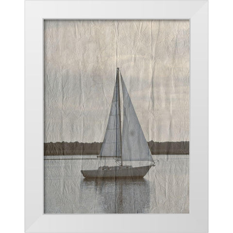 Yacht Club 3 White Modern Wood Framed Art Print by Lewis, Sheldon