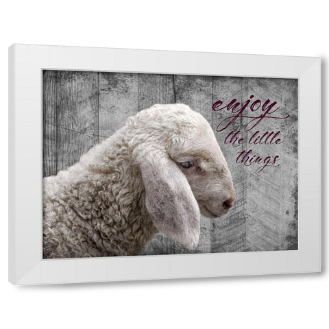 The Little things White Modern Wood Framed Art Print by Lewis, Sheldon