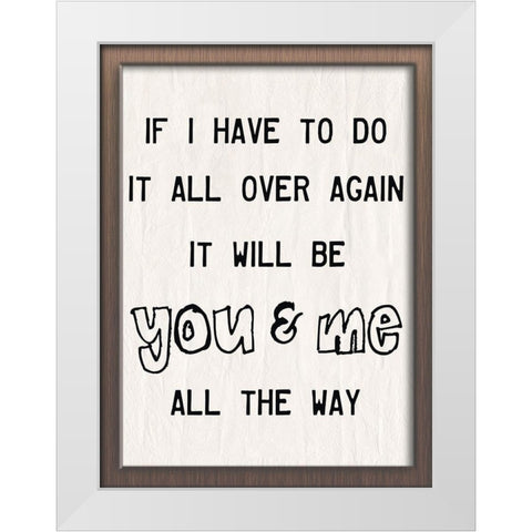You And Me White Modern Wood Framed Art Print by Lewis, Sheldon