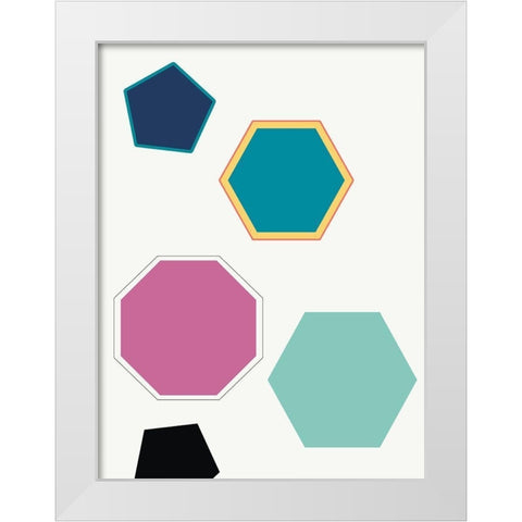 Shapping Up White Modern Wood Framed Art Print by Lewis, Sheldon