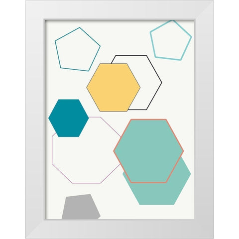 Shapping Up 2 White Modern Wood Framed Art Print by Lewis, Sheldon