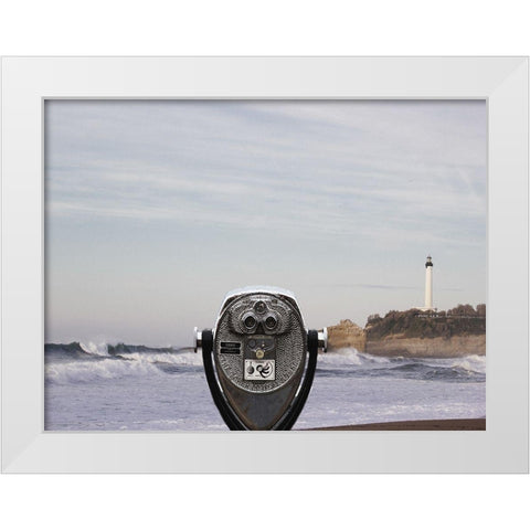View Point White Modern Wood Framed Art Print by Lewis, Sheldon