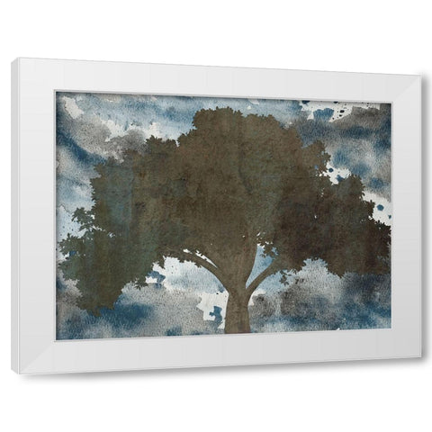 Back Woods White Modern Wood Framed Art Print by Lewis, Sheldon