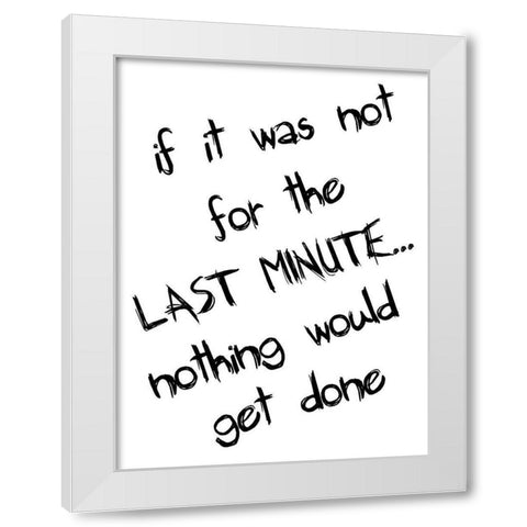 Last Minute White Modern Wood Framed Art Print by Lewis, Sheldon