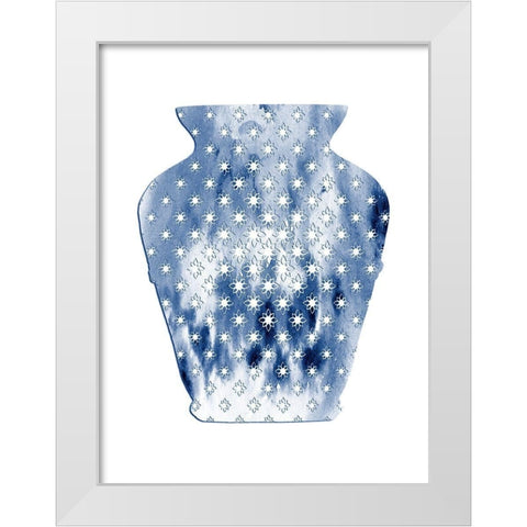 Floral Vase 1 White Modern Wood Framed Art Print by Lewis, Sheldon