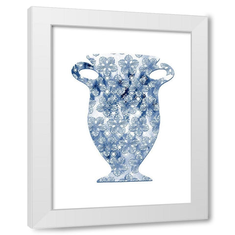 Floral Vase 2 White Modern Wood Framed Art Print by Lewis, Sheldon