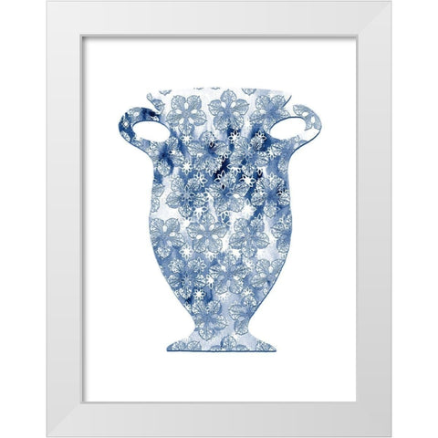 Floral Vase 2 White Modern Wood Framed Art Print by Lewis, Sheldon