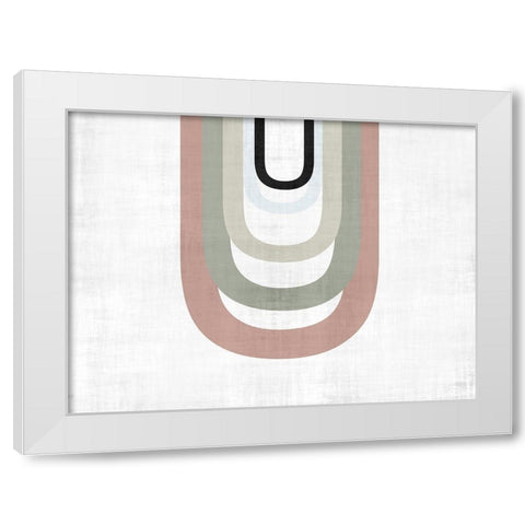Qunatum Loop White Modern Wood Framed Art Print by Lewis, Sheldon
