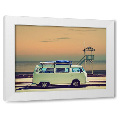 Coast Life White Modern Wood Framed Art Print by Lewis, Sheldon
